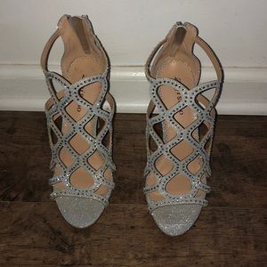 Silver High Heels